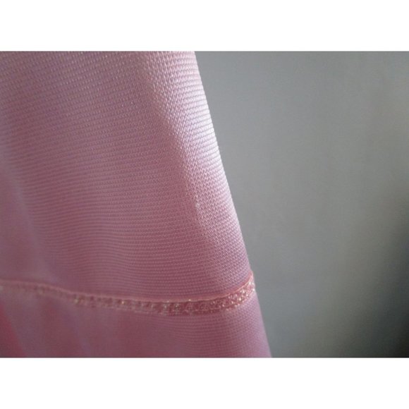 Lady Camille 1X Pink Satin Zip Front Floral Embroidered Quilted Yolk EUC - Picture 16 of 16